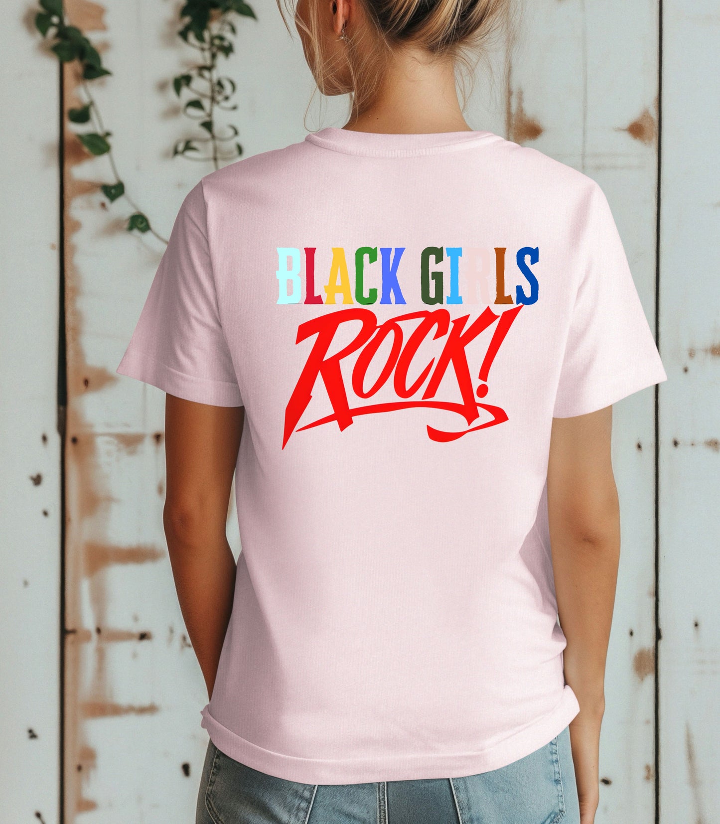 Black Girls Rock T-Shirt – Empowerment Graphic Tee for Women – Bold Afro Queen Shirt – Melanin Magic Apparel