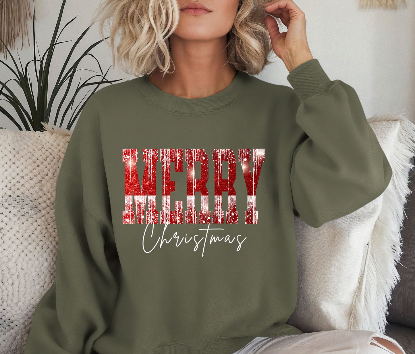 🎄Merry Christmas With Glitter , Christmas Shirts for Family | Matching Holiday Shirts | Personalized Family Christmas Outfits