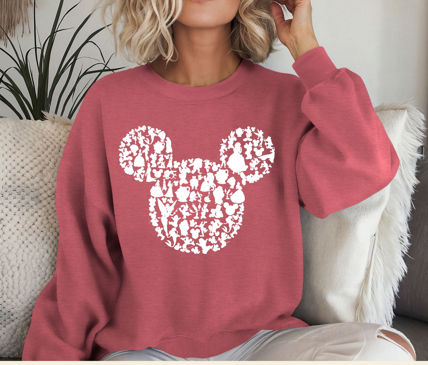 Matching Family Sweatshirt – Classic Mouse Silhouette Print 🖤