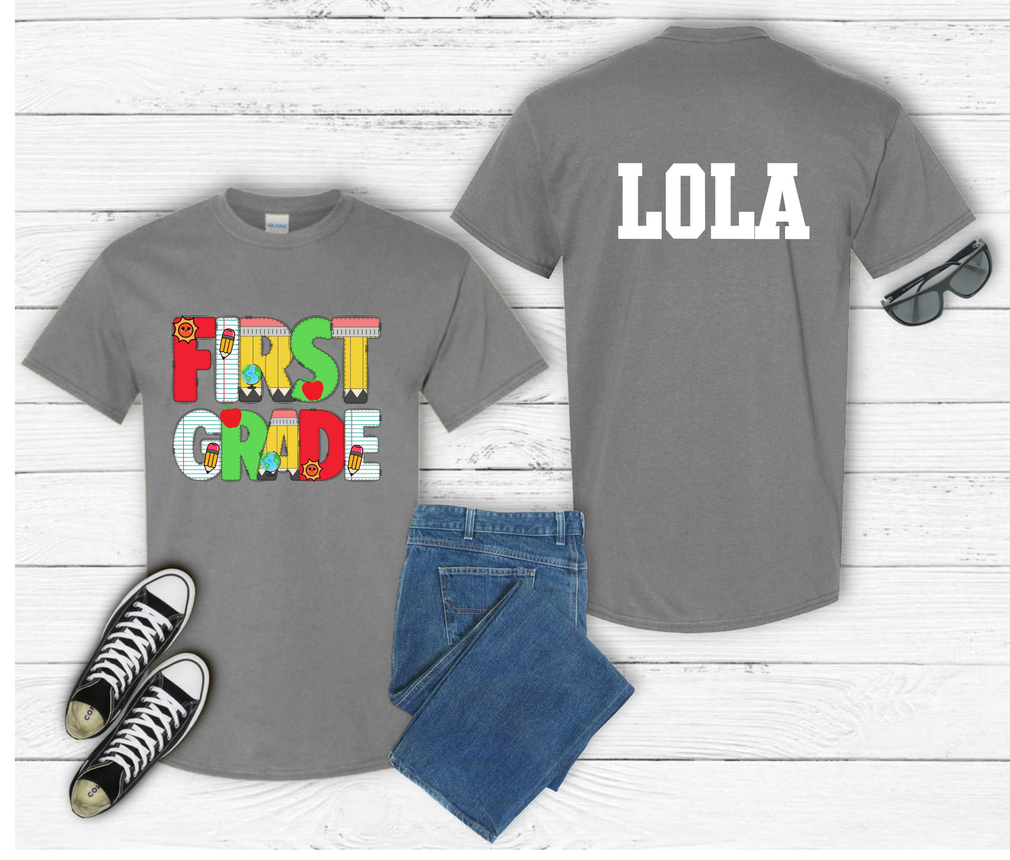 Personalized Back to School Shirt for Kids – Custom Name Tee | First Day of School Outfit | Preschool & Kindergarten Shirt | Custom Kids T-Shirt