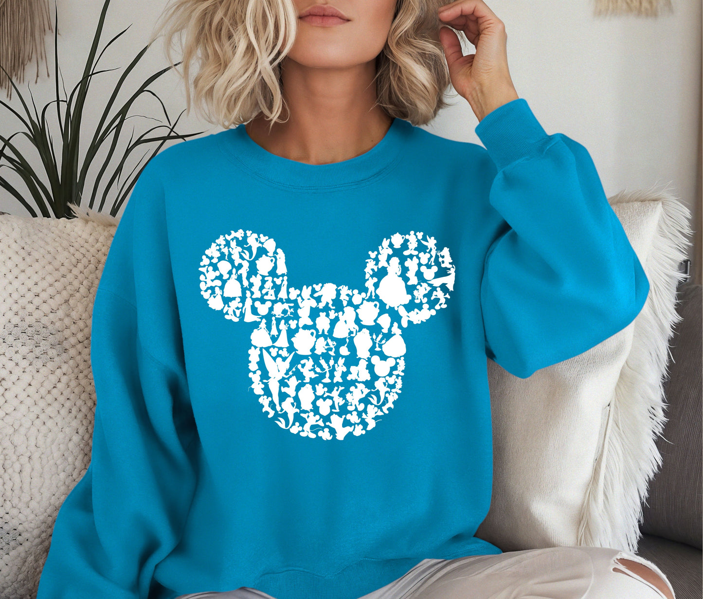 Matching Family Sweatshirt – Classic Mouse Silhouette Print 🖤