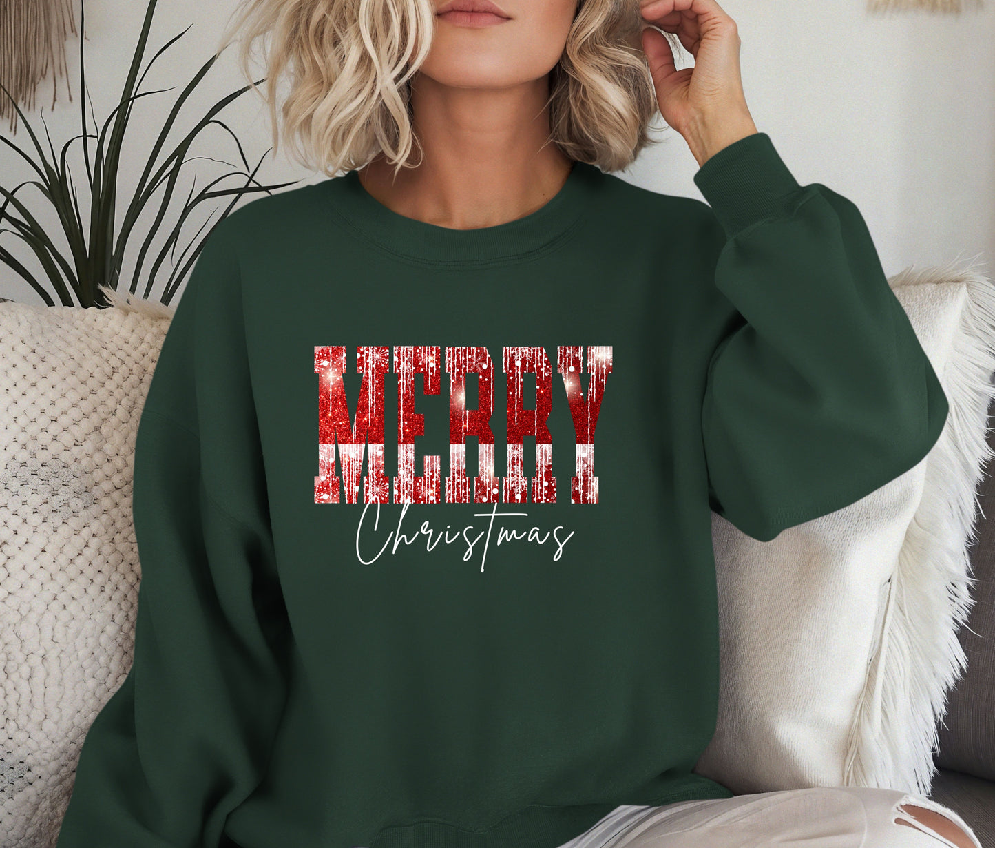 🎄Merry Christmas With Glitter , Christmas Shirts for Family | Matching Holiday Shirts | Personalized Family Christmas Outfits