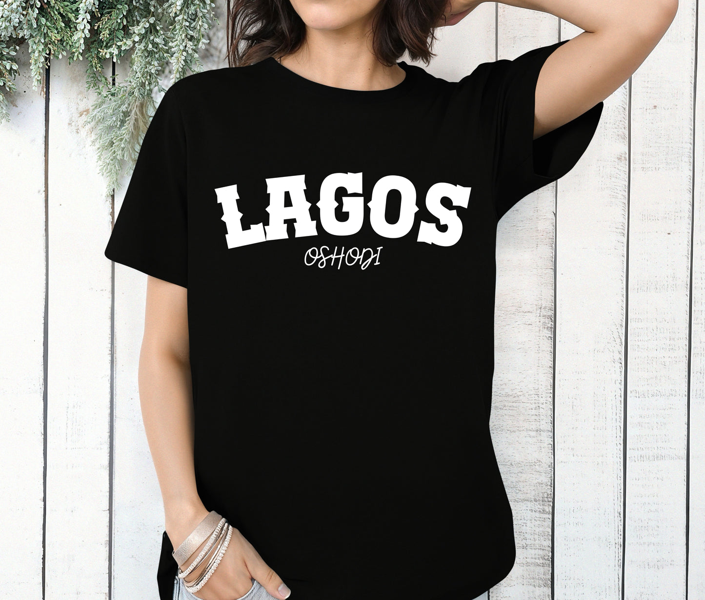 Naija to the World T-Shirt – Nigerian Pride Shirt | African Heritage Tee | Green White Green Nigeria Flag Shirt | Unisex Naija Culture Tee