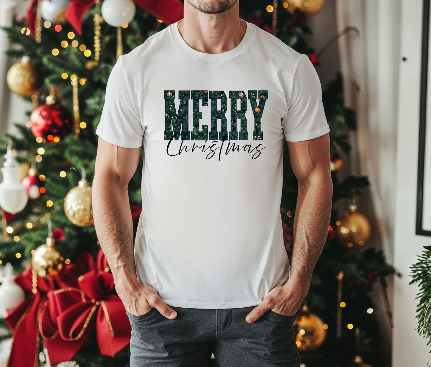 🎄Merry Christmas With ornament Tshirt, Christmas Shirts for Family | Matching Holiday Shirts | Personalized Family Christmas Outfits (Copy)
