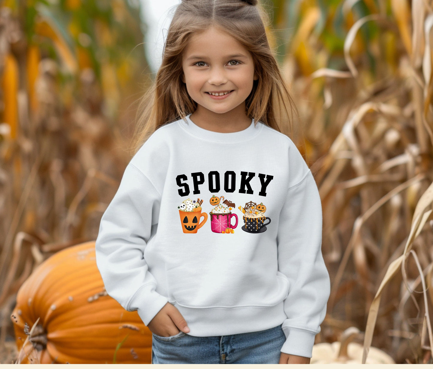 Kids Spooky Sweatshirt, Funny Halloween Shirt, Matching Halloween Sweatshirt , Ghost Halloween, Halloween Teacher Sweatshirt, Halloween Gift, Boo (Copy)