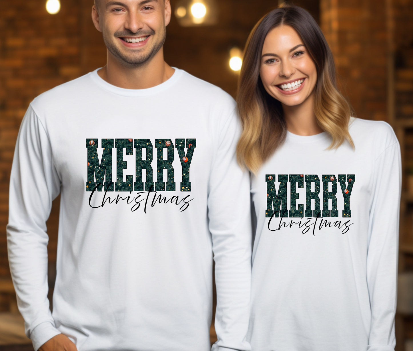🎄Merry Christmas With ornament , Christmas Shirts for Family | Matching Holiday Shirts | Personalized Family Christmas Outfits
