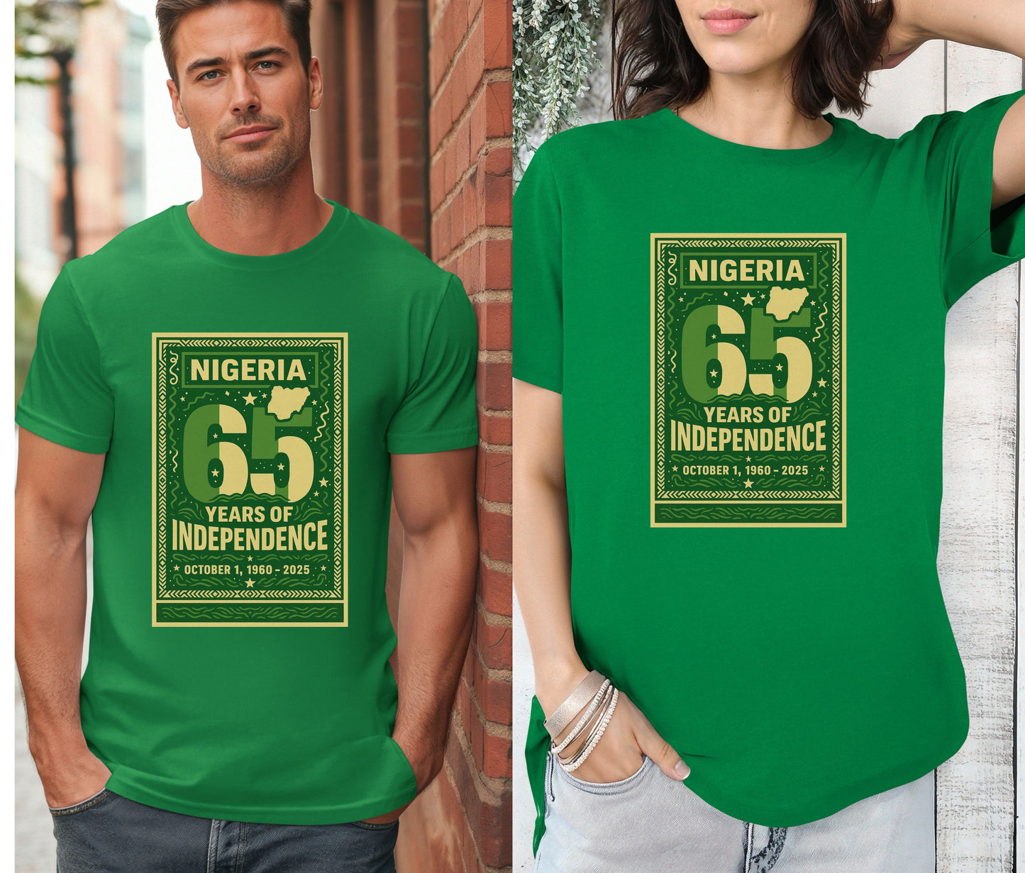 Nigerian Independece Day Shirt , Naija to the World T-Shirt, Nigerian Pride Shirt | African Heritage Tee | Green White Green Nigeria Flag Shirt | Unisex Naija Culture Tee