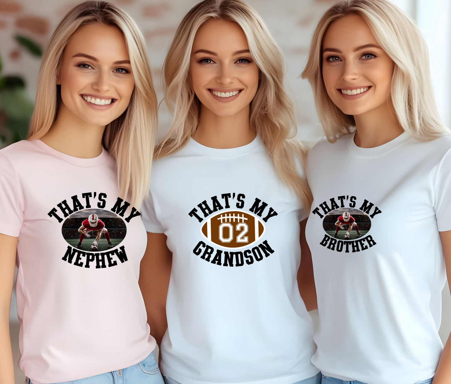 π Custom Football Family Shirts | Game Day Matching Shirts | Personalized Football Team Support Tees