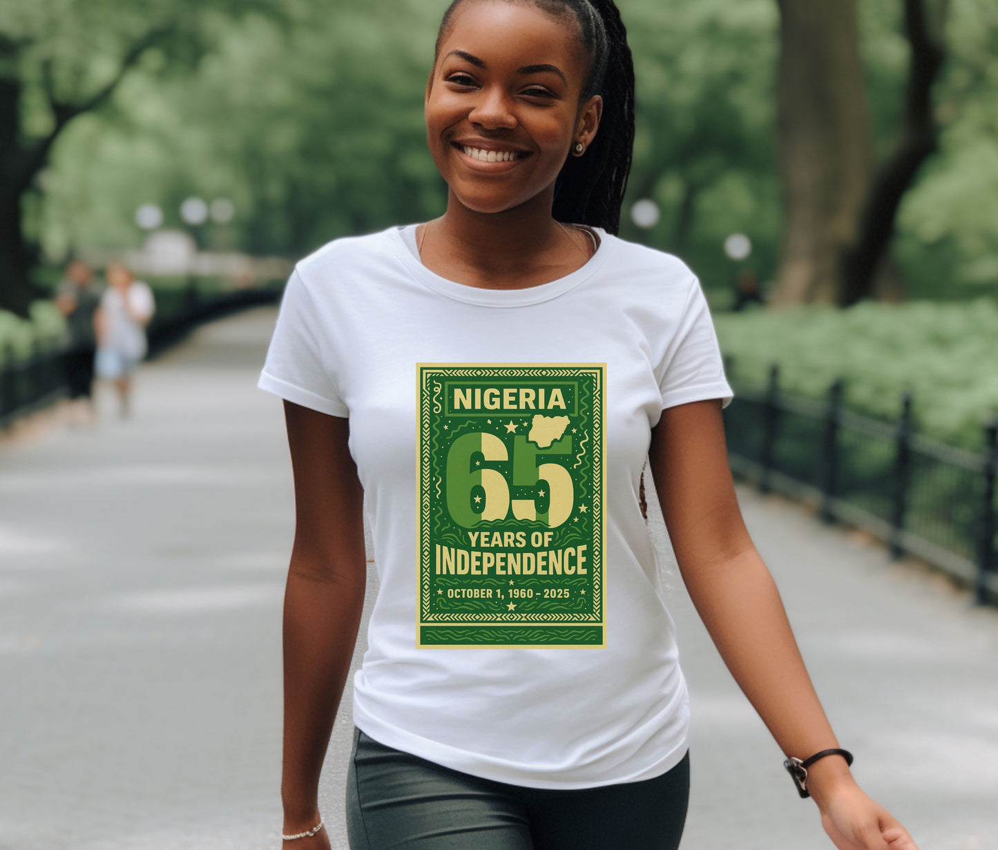 Nigerian Independece Day Shirt , Naija to the World T-Shirt, Nigerian Pride Shirt | African Heritage Tee | Green White Green Nigeria Flag Shirt | Unisex Naija Culture Tee