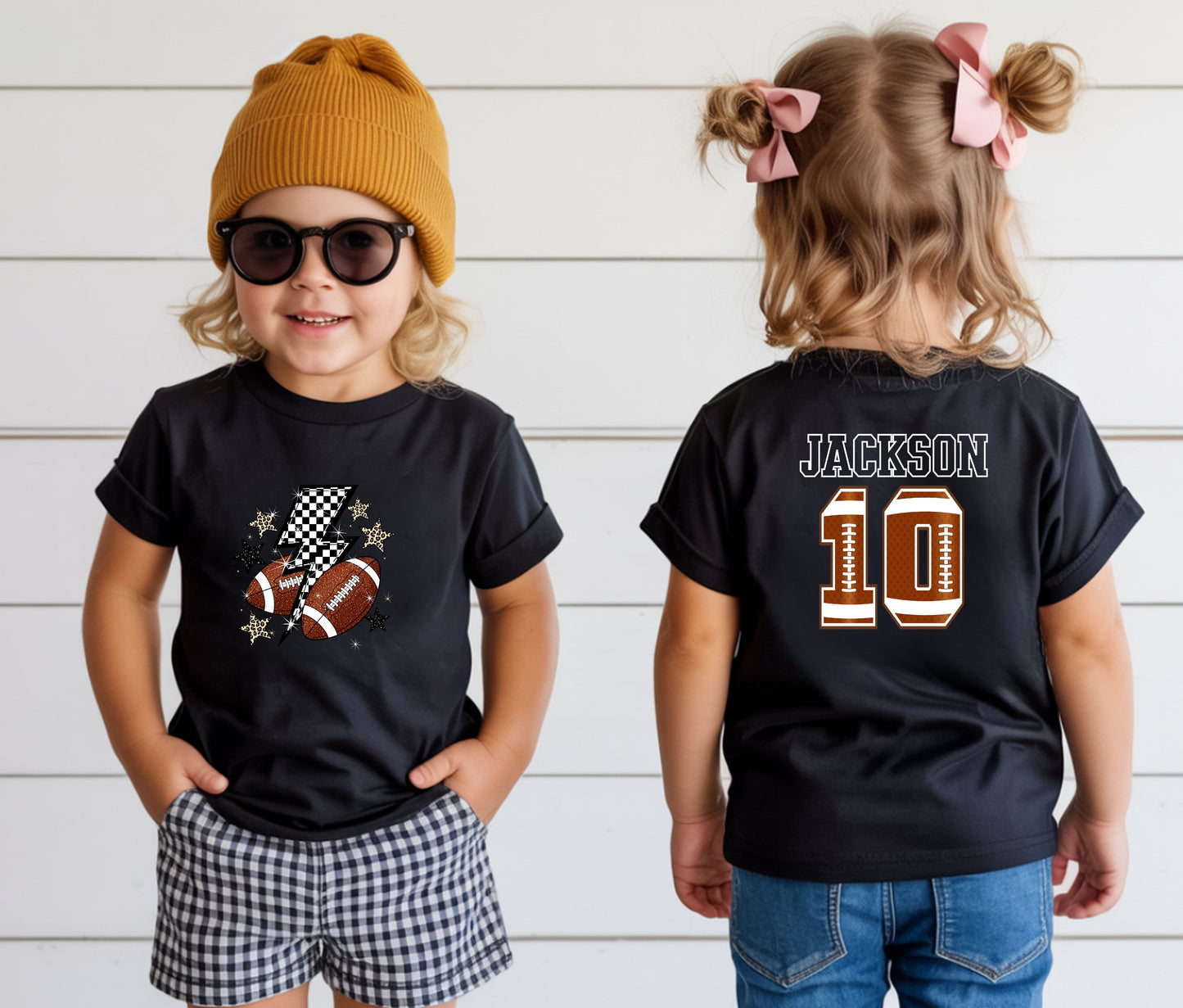 π Custom Football Family Shirts | Game Day Matching Shirts | Personalized Football Team Support Tees