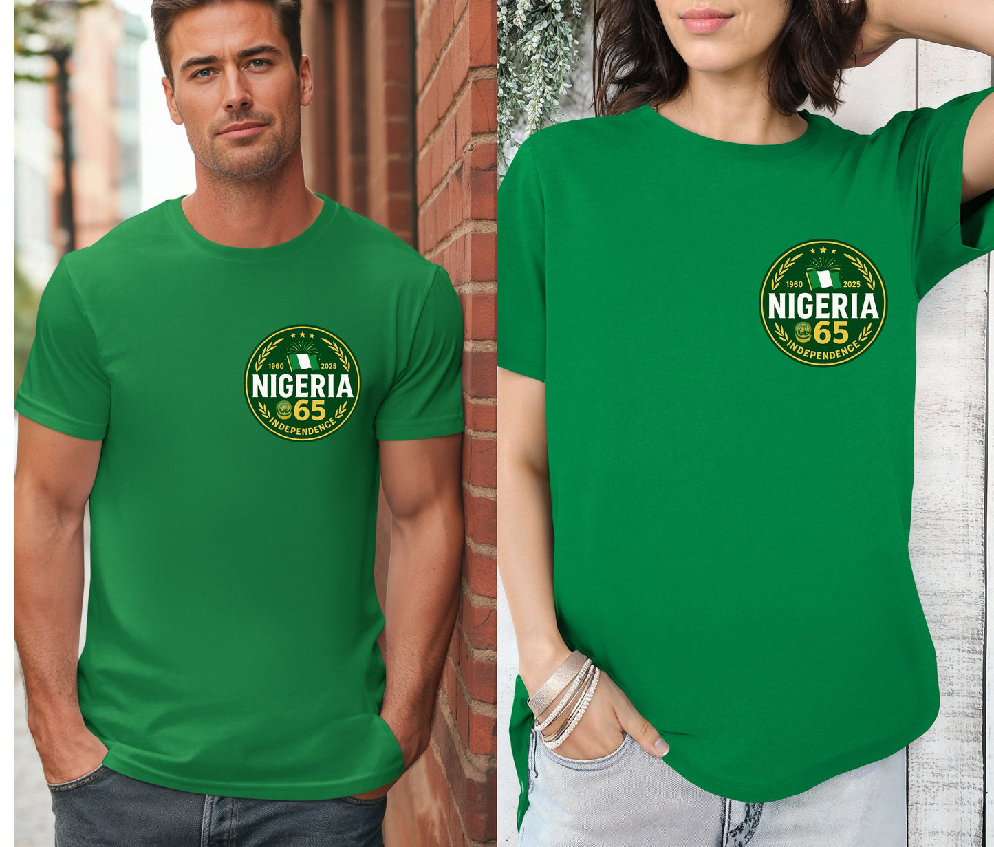 Nigerian Independece Day Shirt , Naija to the World T-Shirt, Nigerian Pride Shirt | African Heritage Tee | Green White Green Nigeria Flag Shirt | Unisex Naija Culture Tee