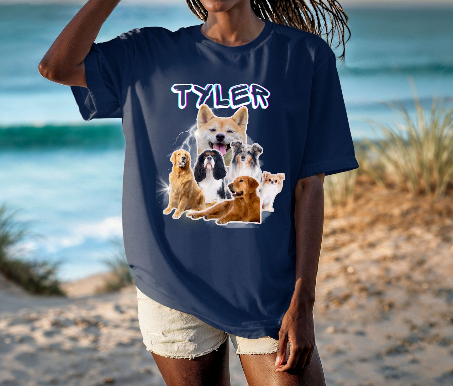 Custom Dog Lover Shirt – Personalized Pet Sweatshirt or T-Shirt (TYLER Design)