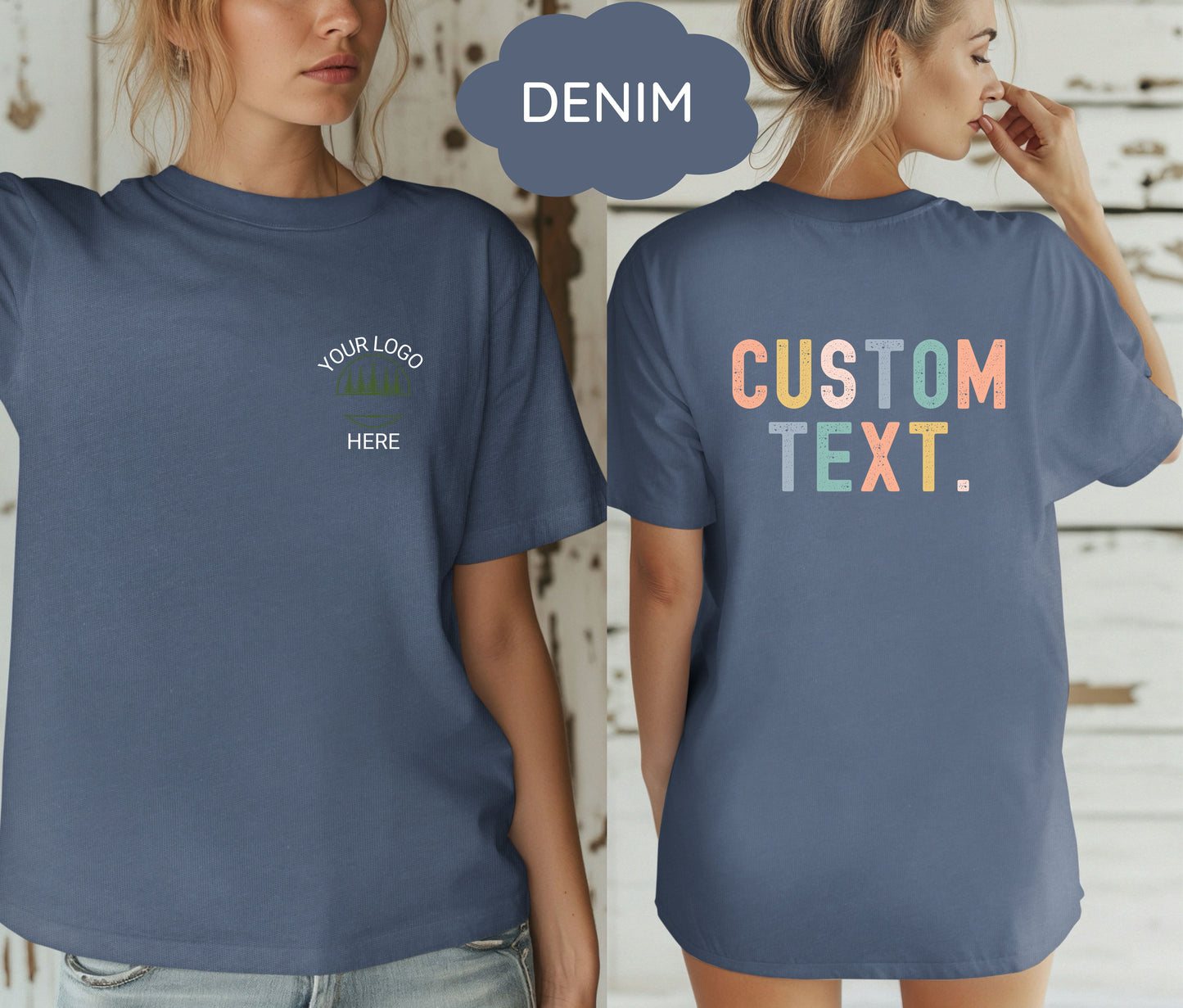 Custom Logo Shirt with Company Name on Back โ Personalized Business Branding Tee โ Custom Workwear T-Shirt for Teams, Events, and Staff