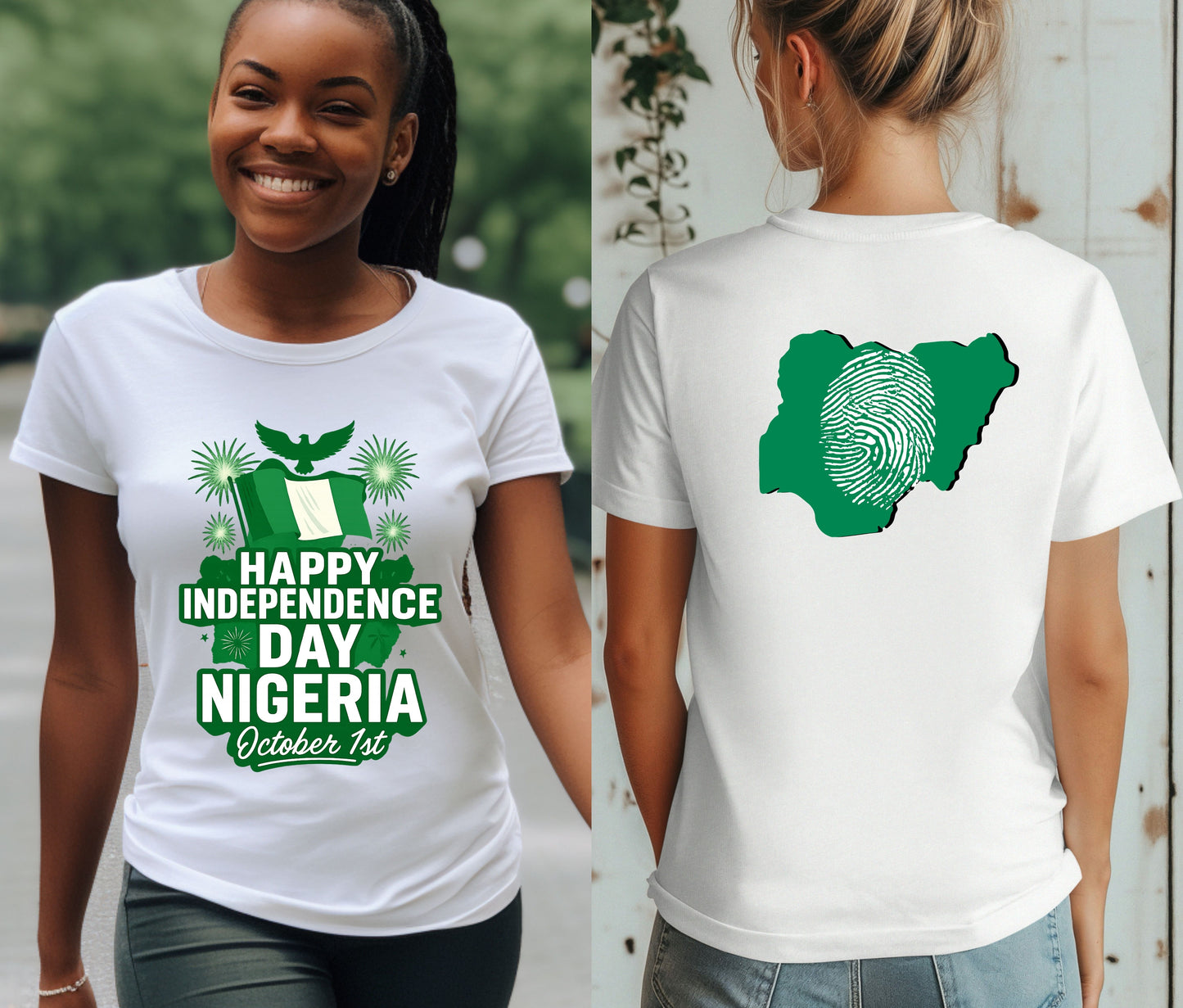 Nigerian Independece Day Shirt , Naija to the World T-Shirt, Nigerian Pride Shirt | African Heritage Tee | Green White Green Nigeria Flag Shirt | Unisex Naija Culture Tee