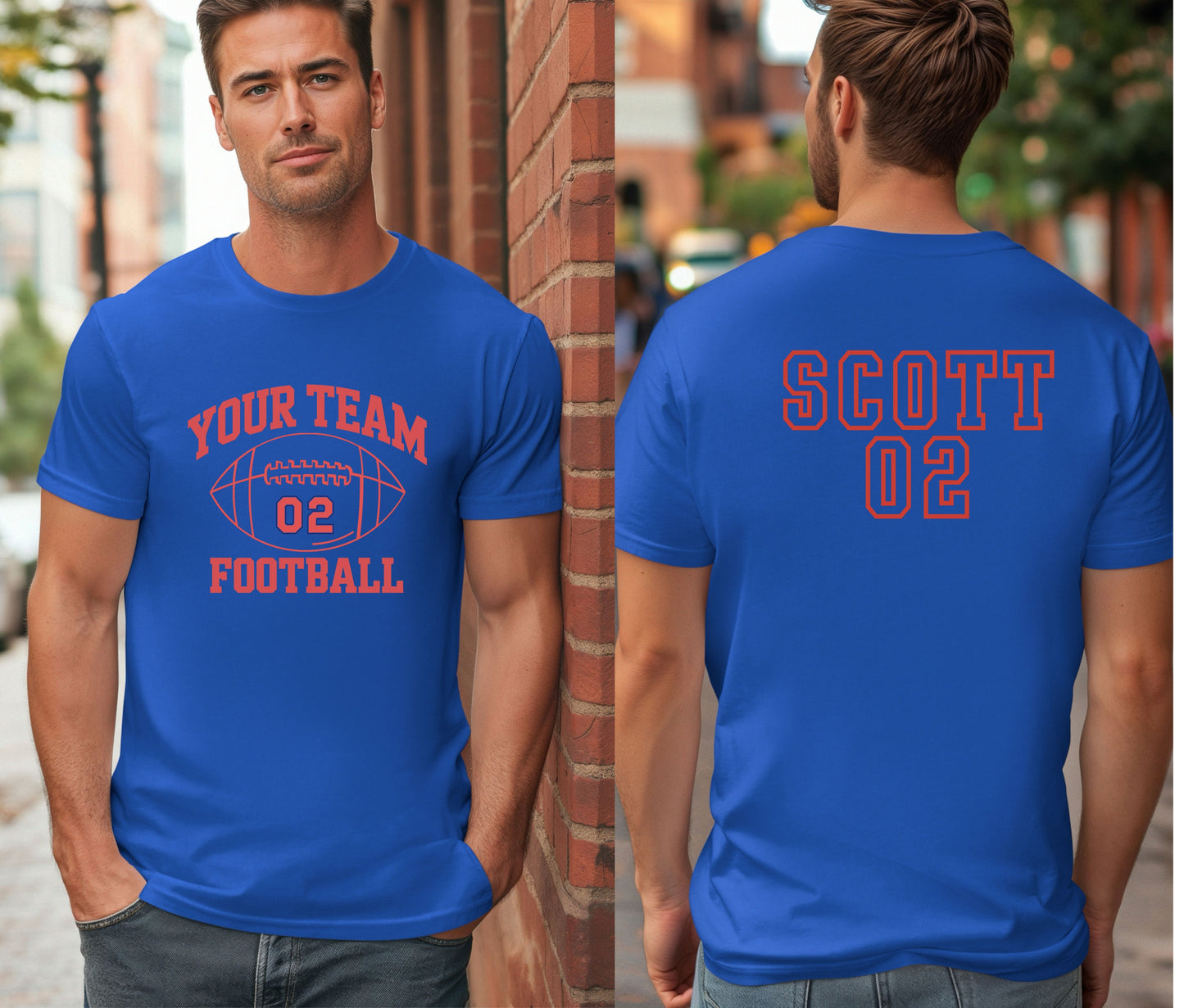 π Custom Team Name Football Family Shirts | Game Day Matching Shirts | Personalized Football Team Support Tees