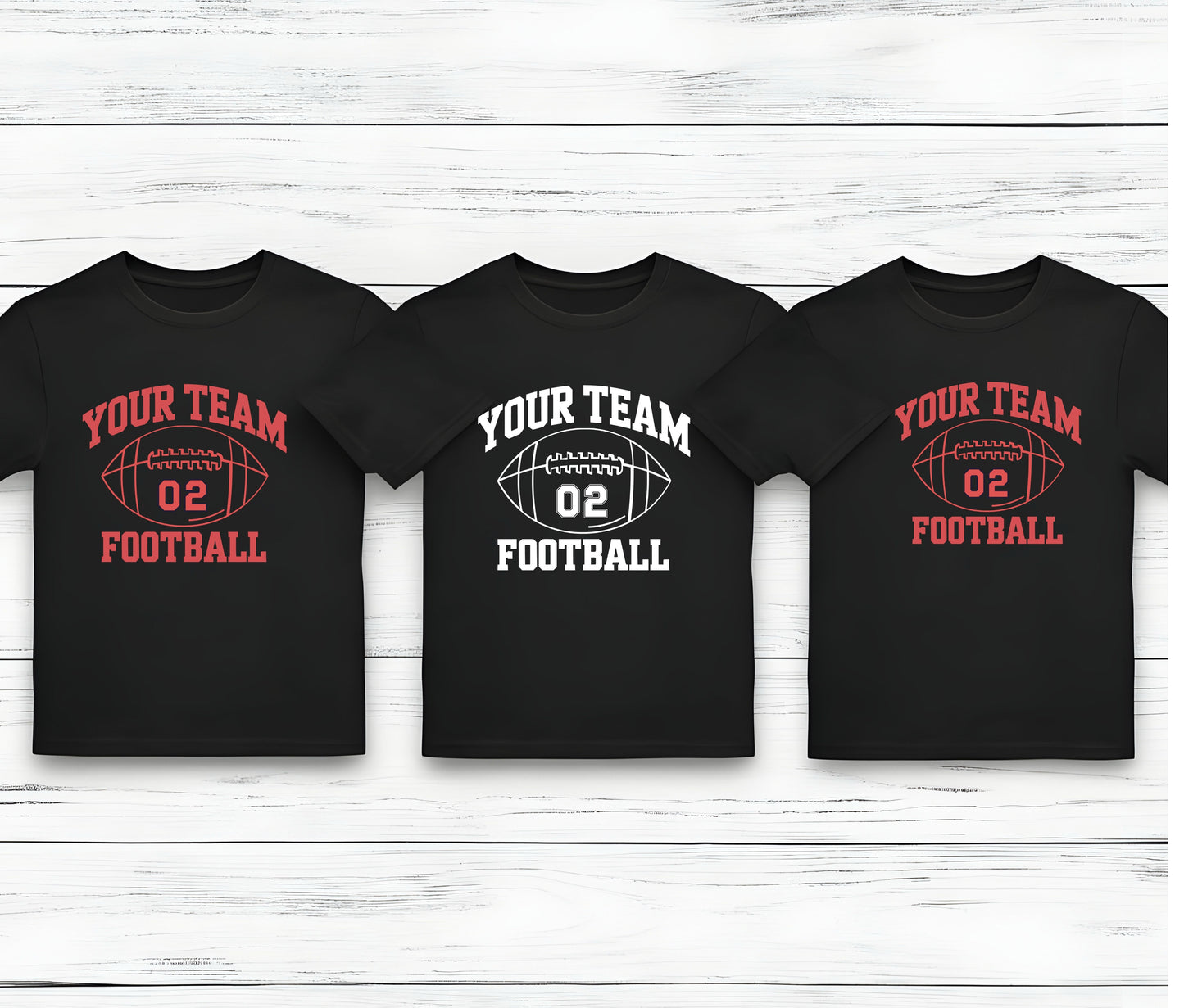 π Custom Team Name Football Family Shirts | Game Day Matching Shirts | Personalized Football Team Support Tees