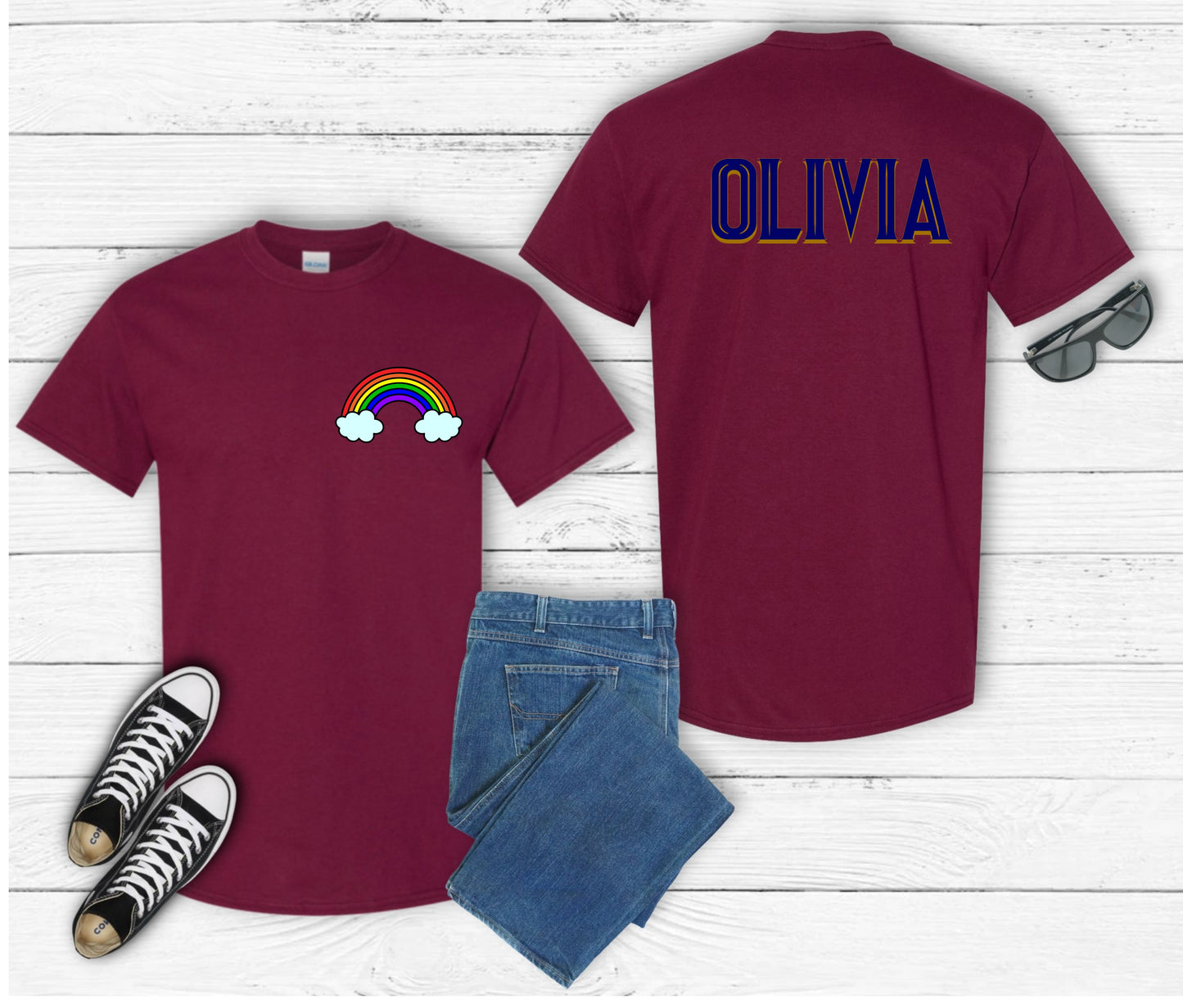 Kids Personalized Pocket Image T-Shirt β Custom Name Tee with Fun Front Pocket Design Choice