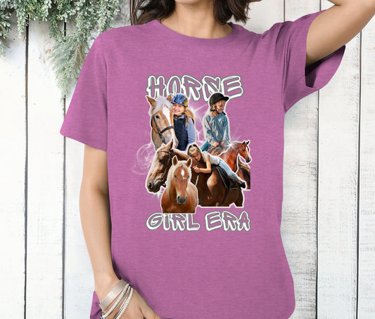 Horse Girl Era Shirt – Equestrian Graphic Tee, Horse Lover Gift, Rider Aesthetic Shirt, Country Western Style, Custom Name Shirt