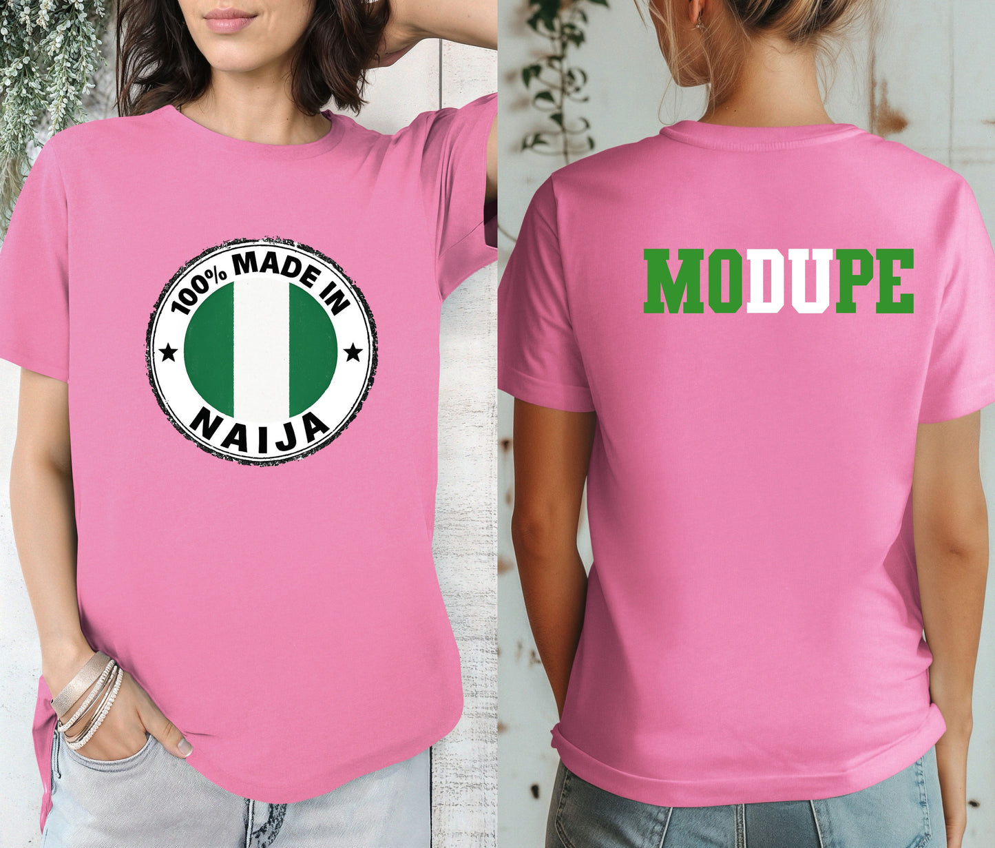 Naija to the World T-Shirt – Nigerian Pride Shirt | African Heritage Tee | Green White Green Nigeria Flag Shirt | Unisex Naija Culture Tee