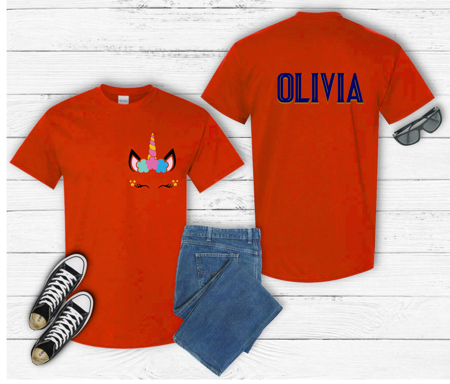 Kids Personalized Pocket Image T-Shirt β Custom Name Tee with Fun Front Pocket Design Choice
