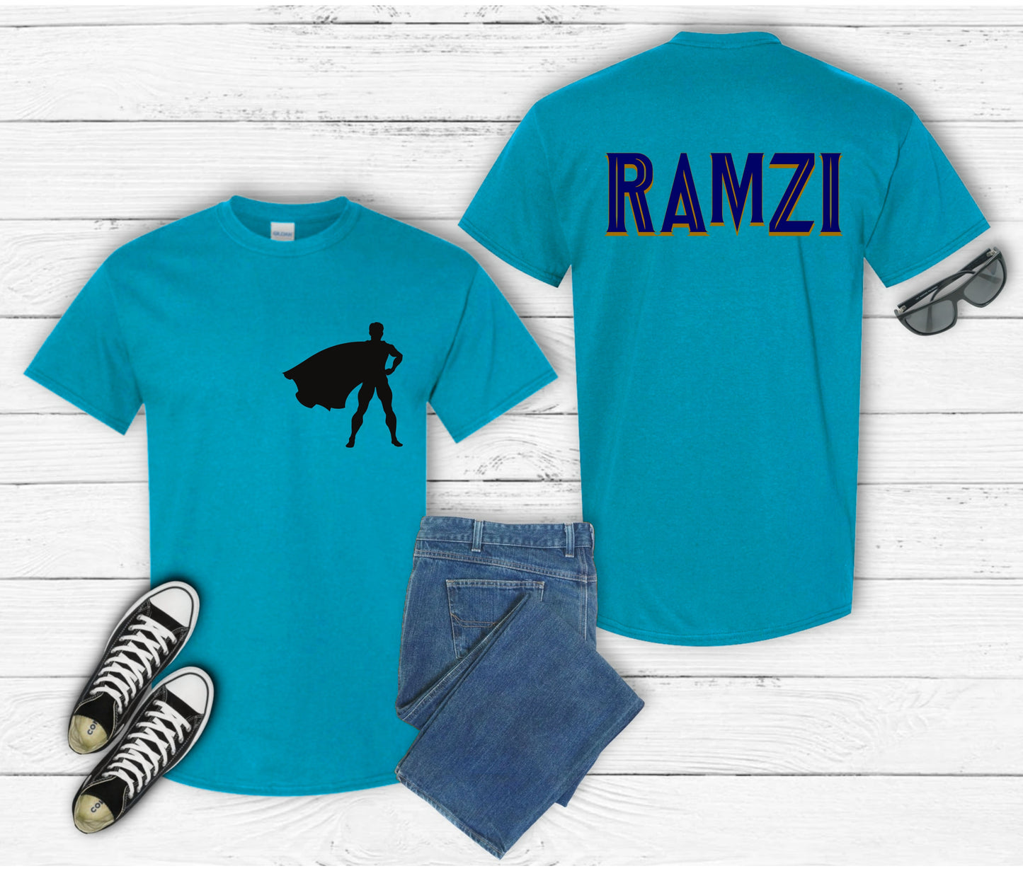 Kids Personalized Pocket Image T-Shirt β Custom Name Tee with Fun Front Pocket Design Choice