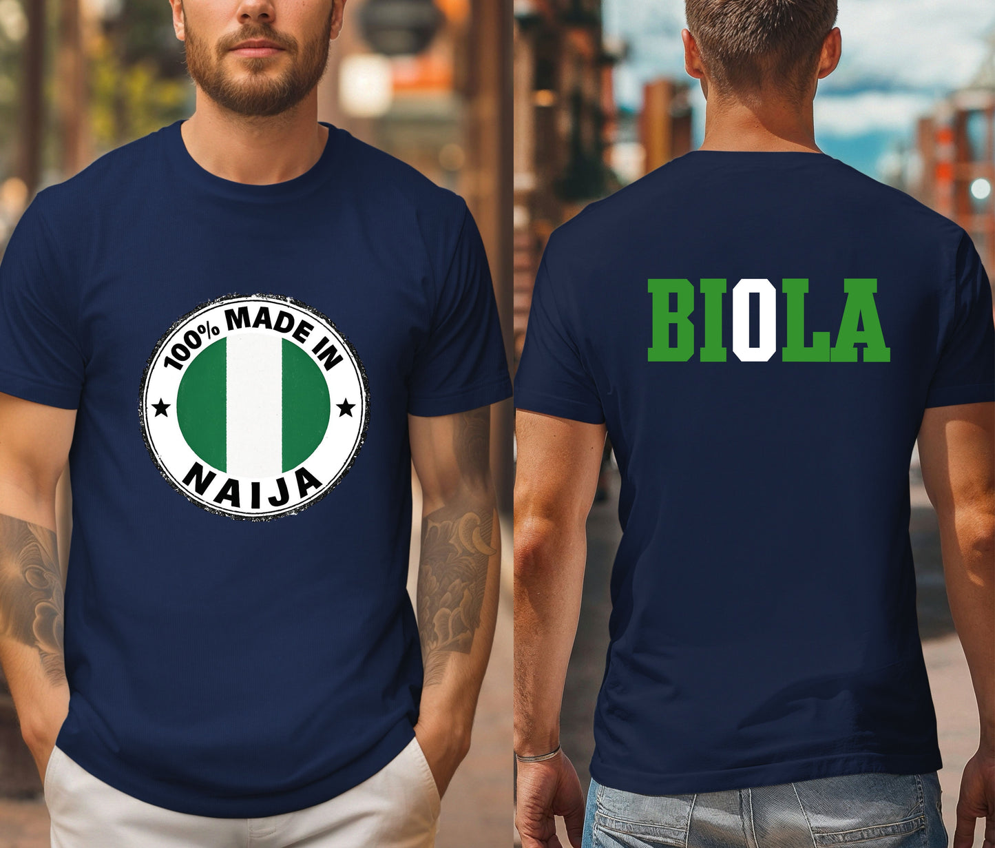 Naija to the World T-Shirt – Nigerian Pride Shirt | African Heritage Tee | Green White Green Nigeria Flag Shirt | Unisex Naija Culture Tee