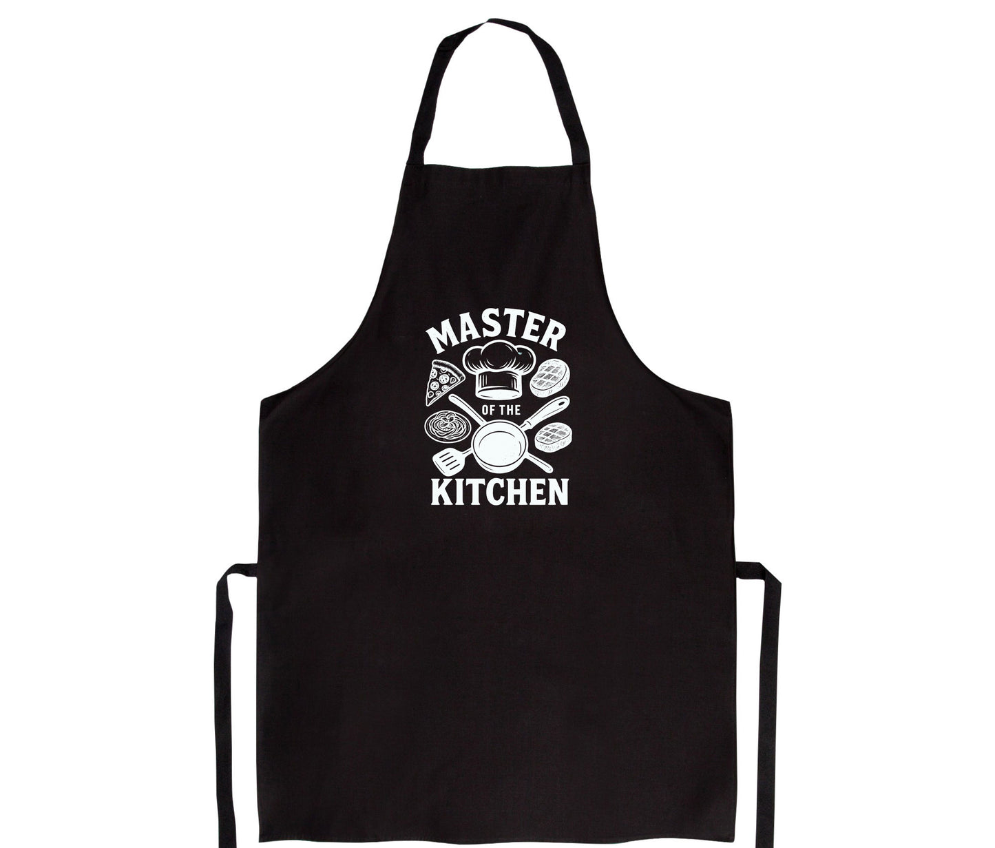Custom Bib Apron - Unisex Black Apron with 2 Roomy Pockets Machine Washable for Kitchen Crafting BBQ Drawing