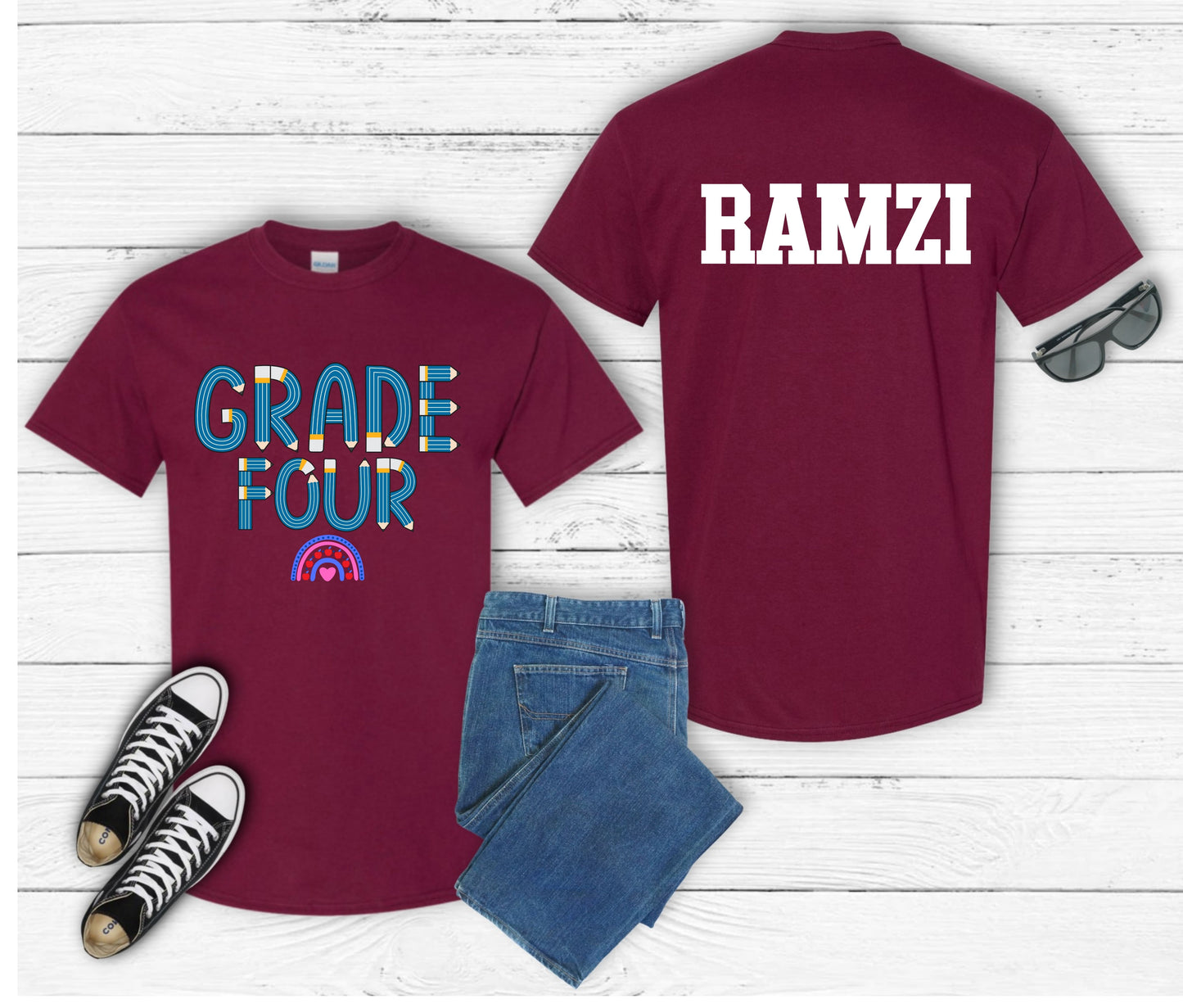 Personalized Back to School Shirt for Kids – Custom Name Tee | First Day of School Outfit | Preschool & Kindergarten Shirt | Custom Kids T-Shirt