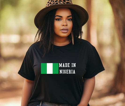 Nigerian Independece Day Shirt , Naija to the World T-Shirt, Nigerian Pride Shirt | African Heritage Tee | Green White Green Nigeria Flag Shirt | Unisex Naija Culture Tee