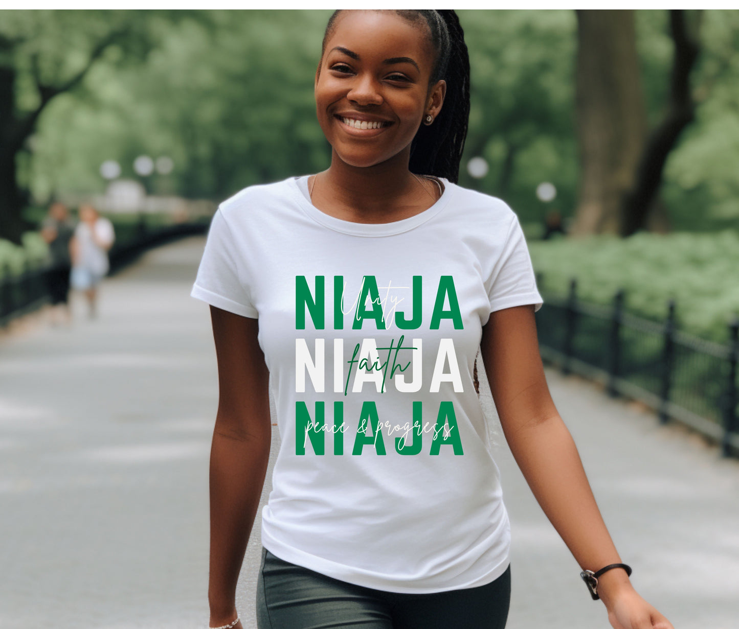 Nigerian Independece Day Shirt , Naija to the World T-Shirt, Nigerian Pride Shirt | African Heritage Tee | Green White Green Nigeria Flag Shirt | Unisex Naija Culture Tee