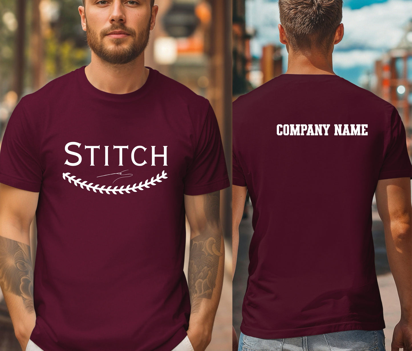 Custom Logo Shirt with Company Name on Back β Personalized Business Branding Tee β Custom Workwear T-Shirt for Teams, Events, and Staff