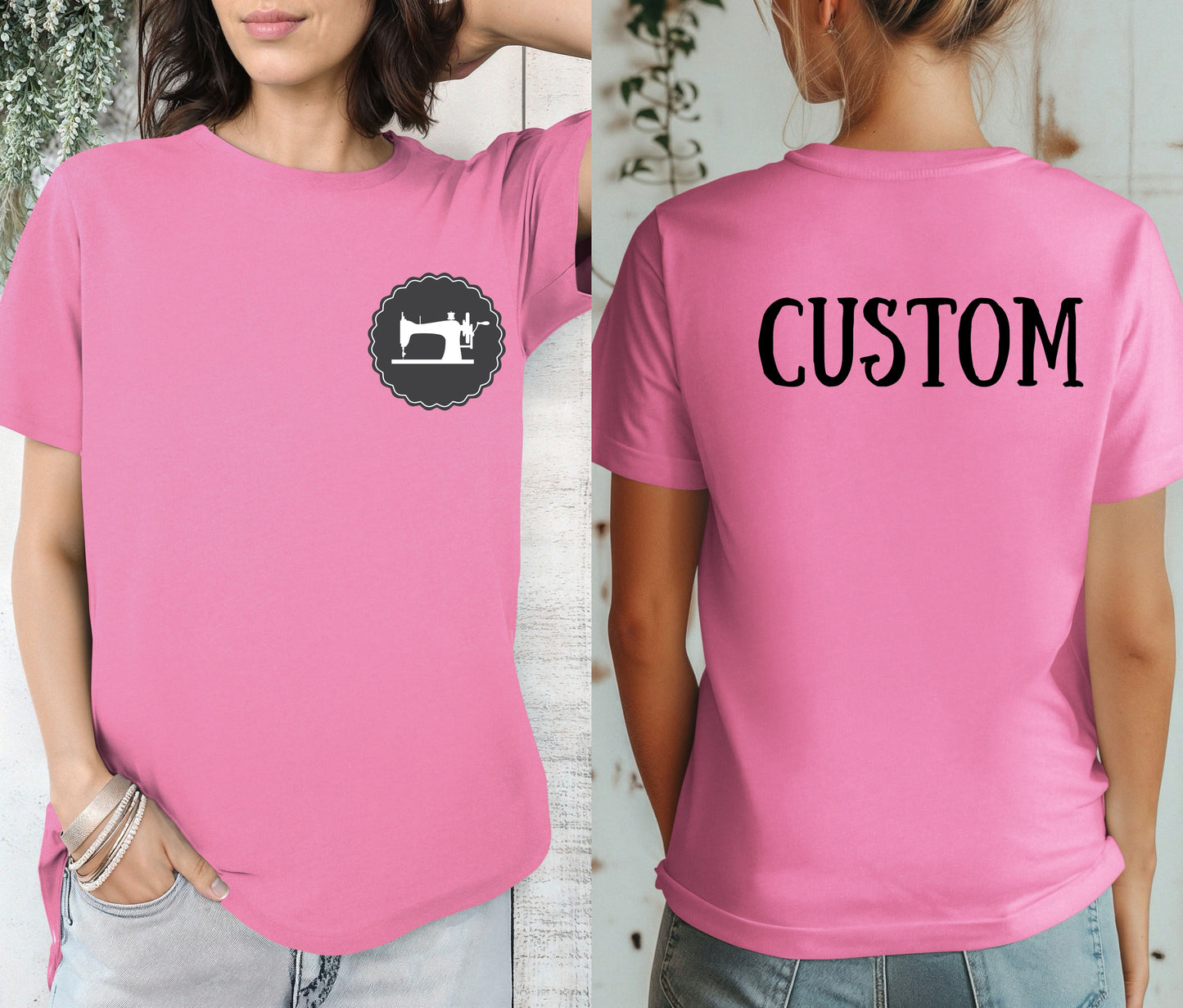 Custom Logo Shirt with Company Name on Back β Personalized Business Branding Tee β Custom Workwear T-Shirt for Teams, Events, and Staff
