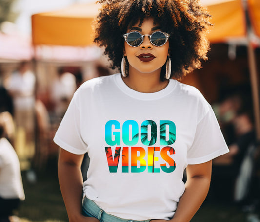 ✨ Good Vibes T-Shirt | Positive Quote Tee | Motivational Shirt | Graphic Tee for Men & Women | Feel Good Apparel