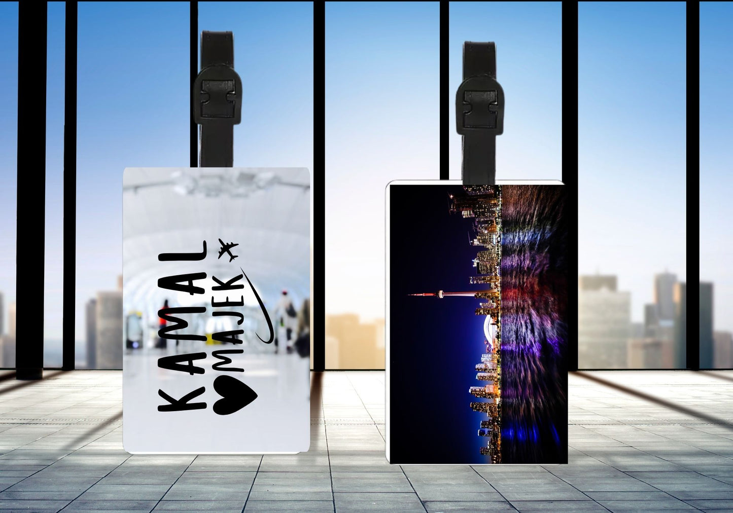 ✈️ Personalized Double-Sided Luggage Tag – Perfect for Travel, Backpacks & Bags