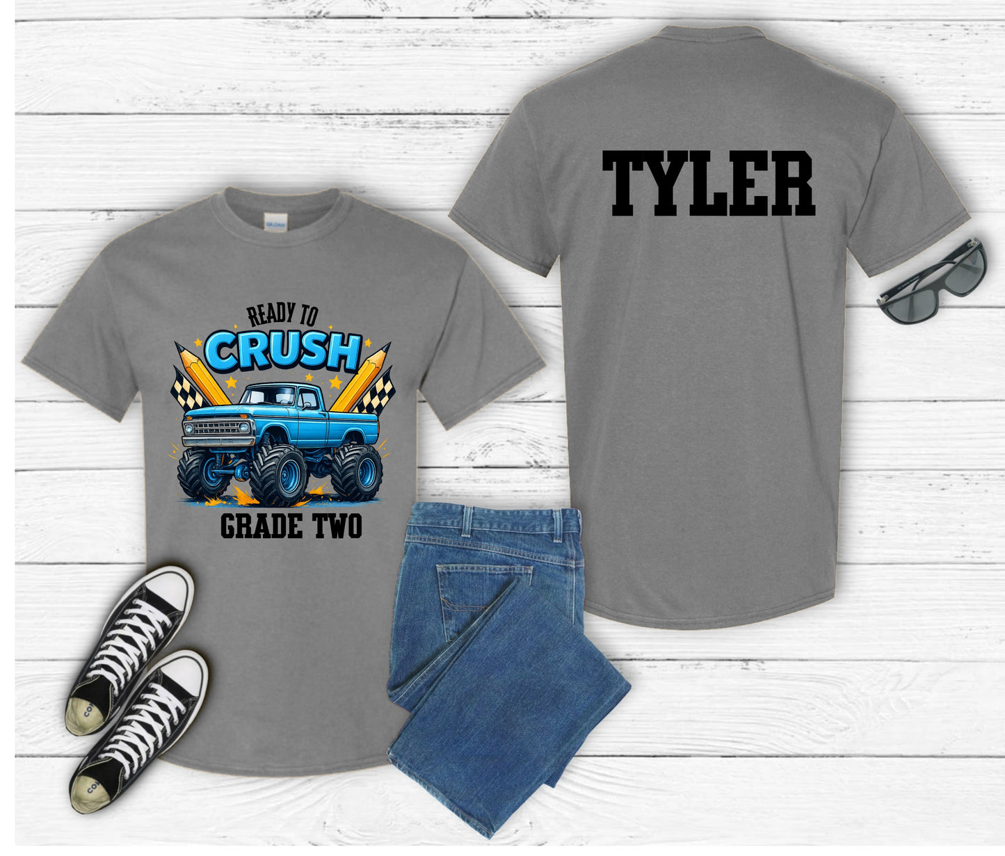 Back to School Shirt for Kids – Custom Name Tee | First Day of School Outfit | Preschool & Kindergarten Shirt | Custom Kids T-Shirt