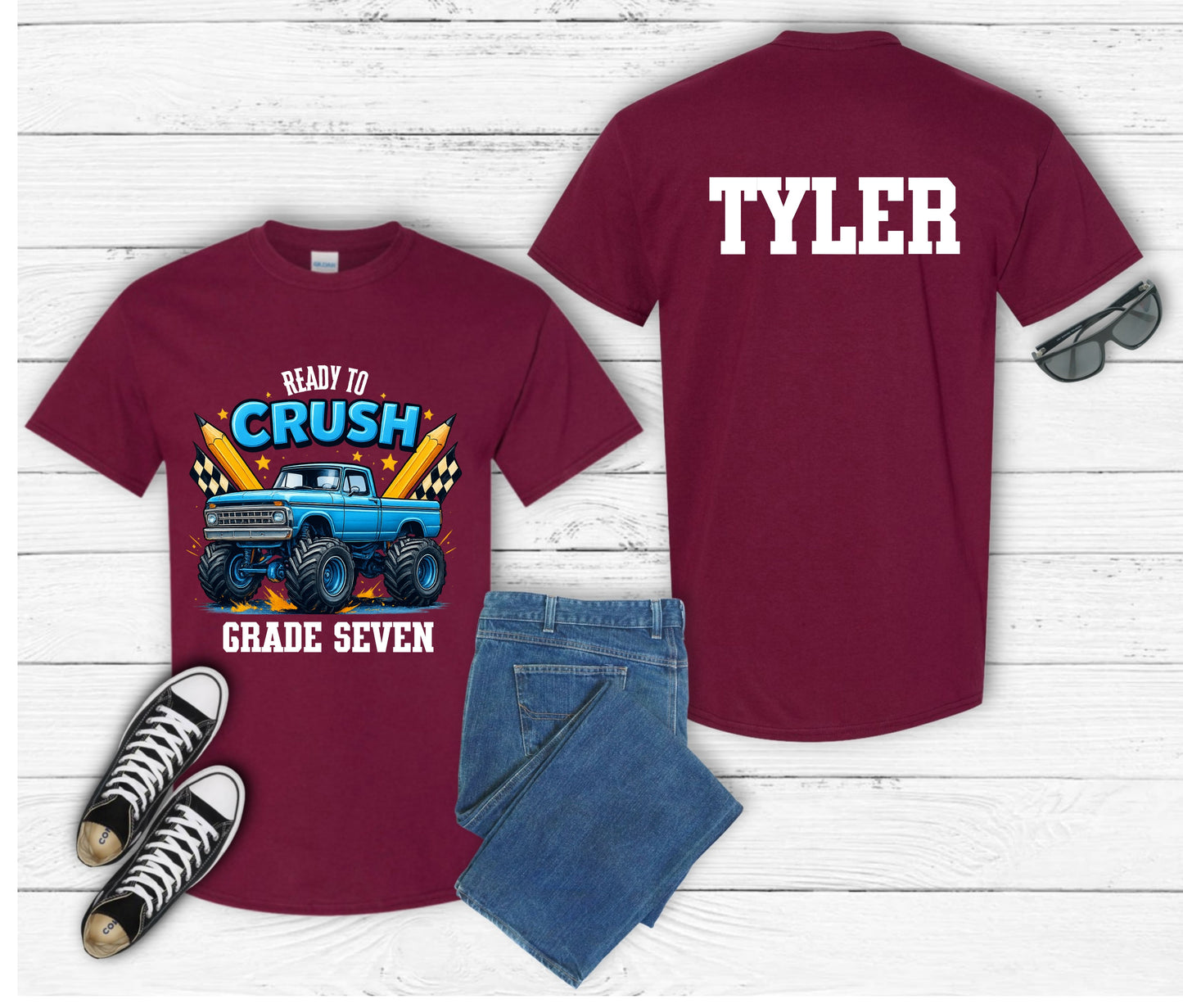 Back to School Shirt for Kids – Custom Name Tee | First Day of School Outfit | Preschool & Kindergarten Shirt | Custom Kids T-Shirt