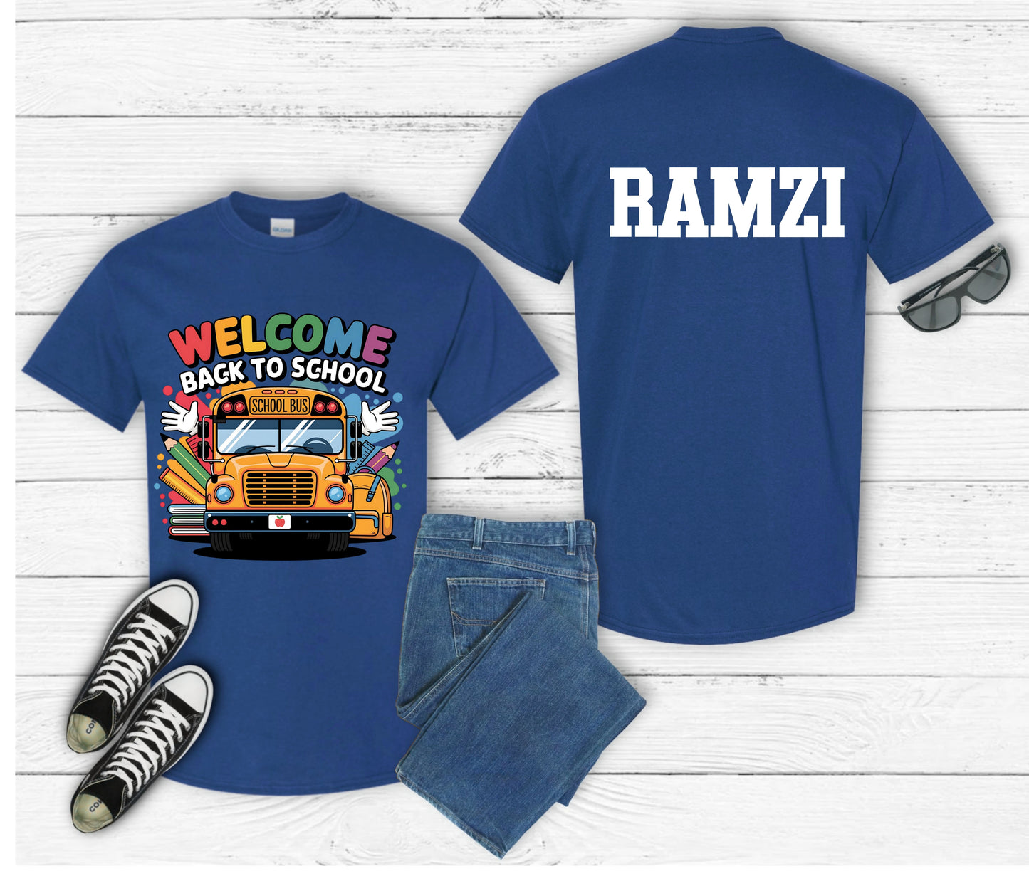 Back to School Shirt for Kids – Custom Name Tee | First Day of School Outfit | Preschool & Kindergarten Shirt | Custom Kids T-Shirt