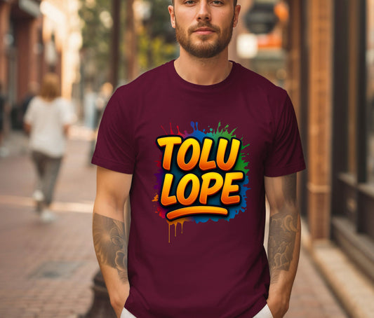 Personalized Name Shirt – Bold Color Splash Nigerian Tee