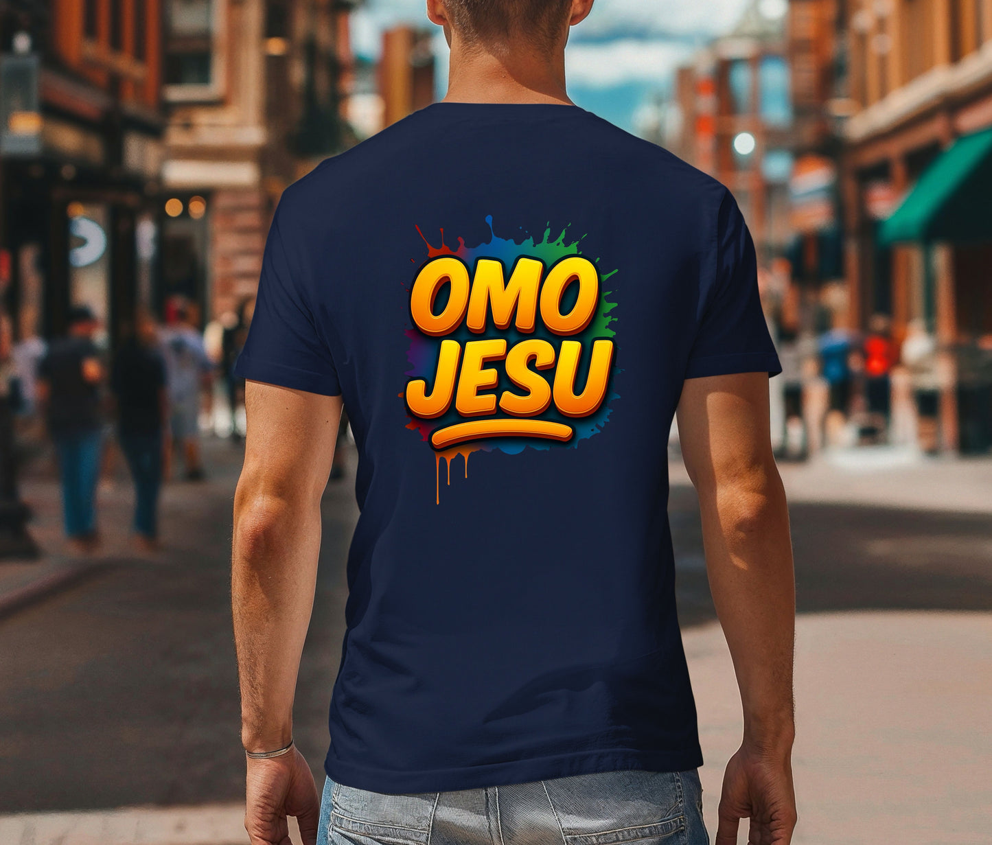 Personalized Name Shirt – Bold Color Splash Nigerian Tee