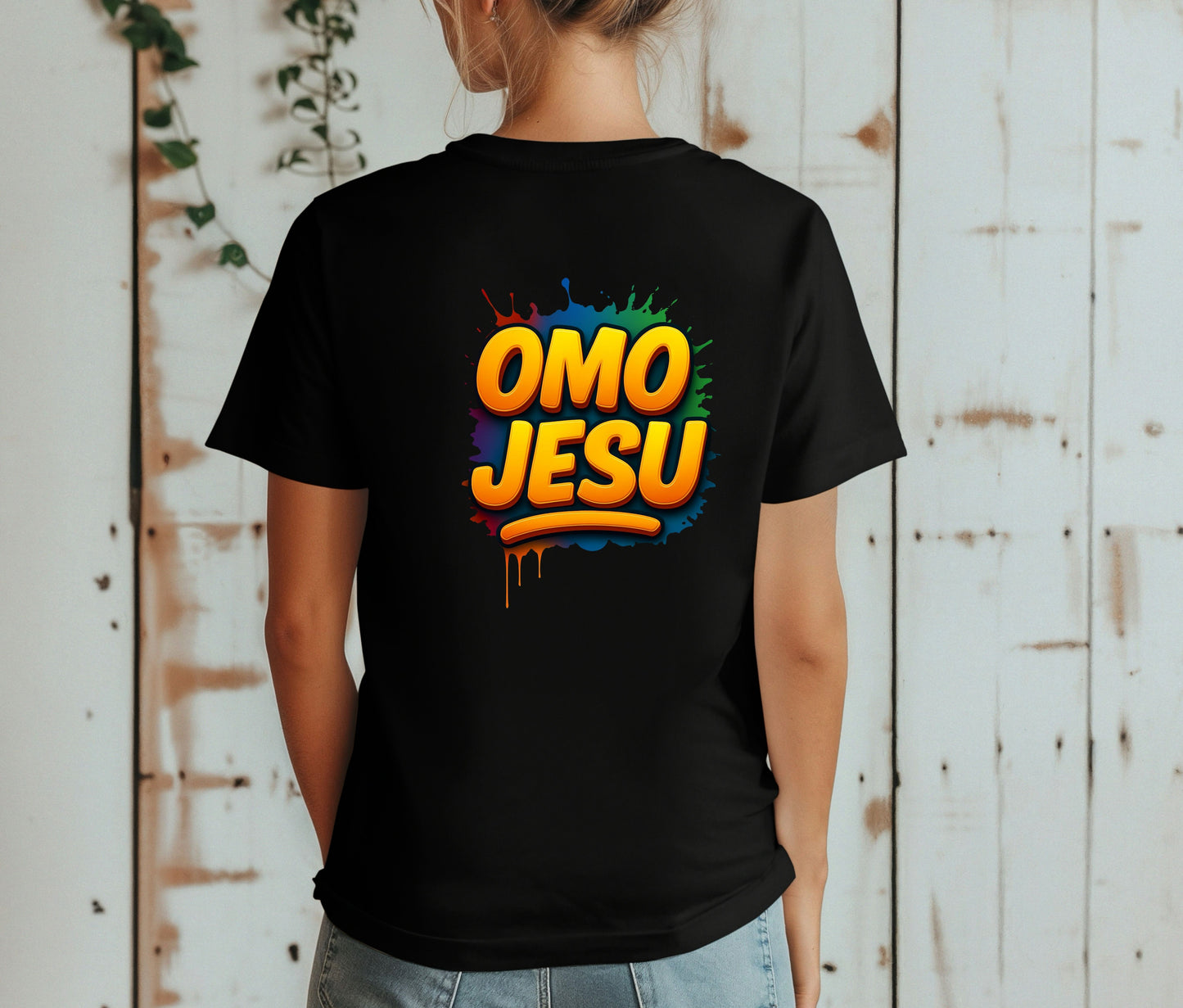 Personalized Name Shirt – Bold Color Splash Nigerian Tee