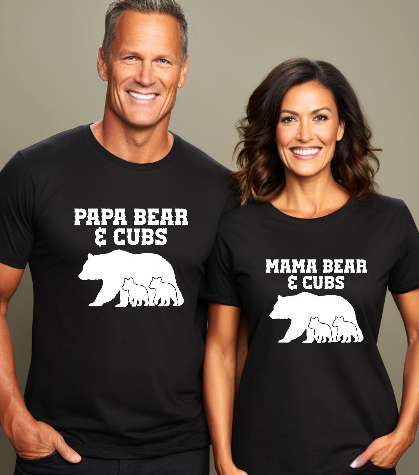 Papa Bear and Cubs – Custom Matching Family Shirts – Mother’s Day & Father’s Day Gift Idea