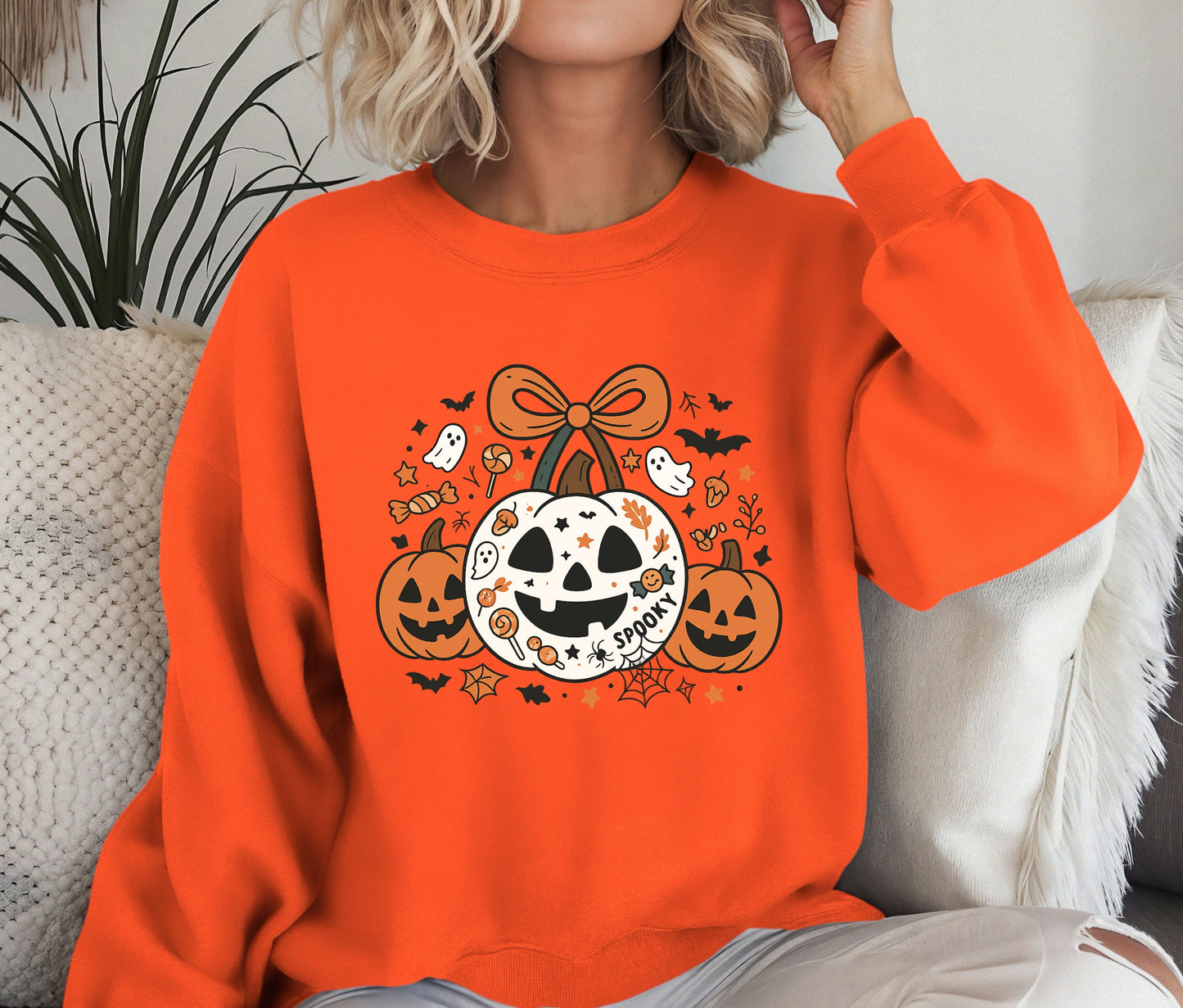 Spooky Halloween Sweatshirt, Halloween Sweatshirt, Halloween Gift, Lover Sweatshirt
