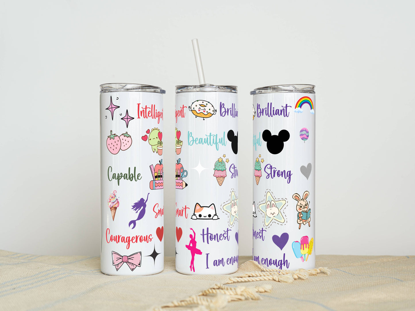 20 oz Girls Stainless Steel Tumbler – Insulated Travel Mug with Lid & Straw | Customizable | Hot & Cold Drinkware | Gift for Him, Her, or Kids