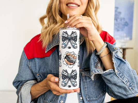 20 oz Hockey Stainless Steel Tumbler – Insulated Travel Mug with Lid & Straw | Customizable | Hot & Cold Drinkware | Gift for Him, Her, or Kids (Copy)