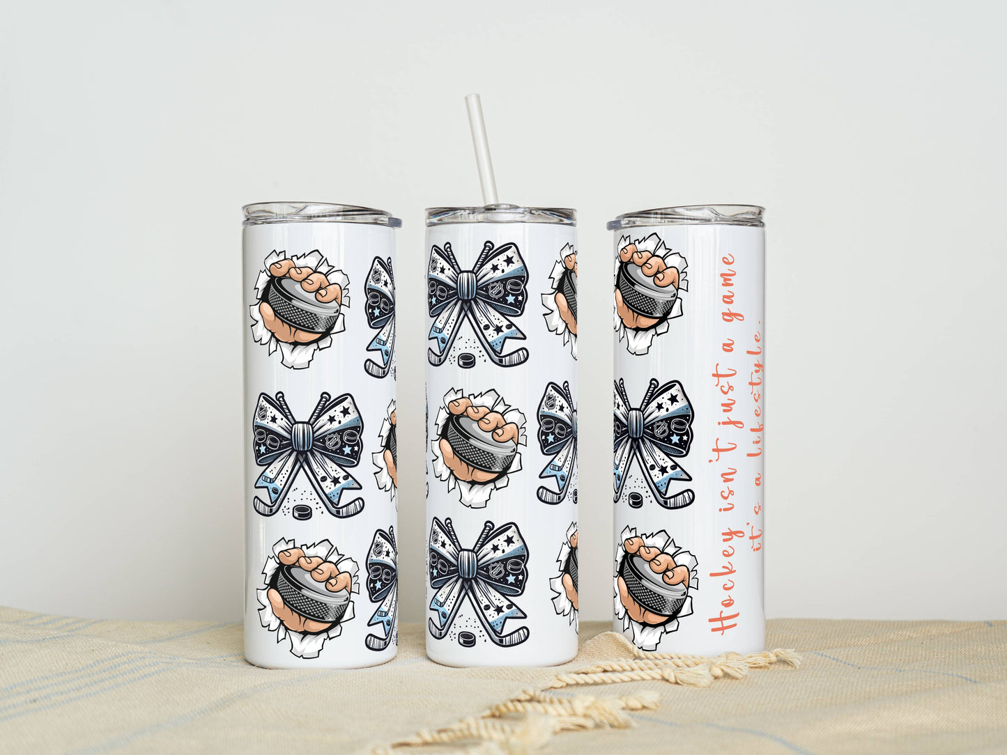 20 oz Hockey Stainless Steel Tumbler – Insulated Travel Mug with Lid & Straw | Customizable | Hot & Cold Drinkware | Gift for Him, Her, or Kids (Copy)