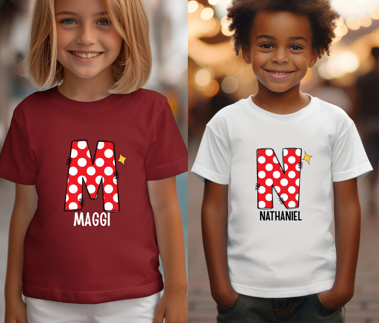 π Personalized Alphabet Kids Shirts β Fun Initial Tees with Custom Styles π