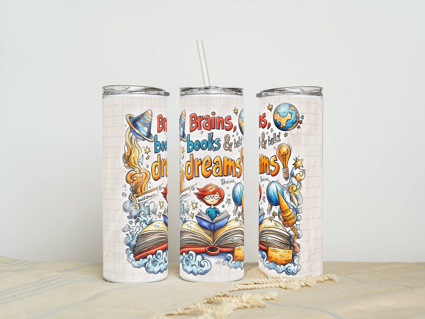 20oz Stainless Steel Tumbler – Insulated Travel Mug with Lid & Straw | Customizable | Hot & Cold Drinkware | Gift for Him, Her, or Kids