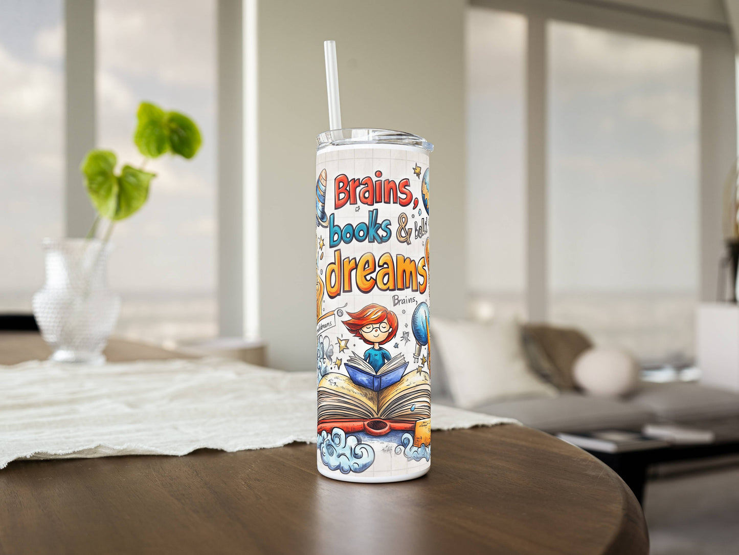 20oz Stainless Steel Tumbler – Insulated Travel Mug with Lid & Straw | Customizable | Hot & Cold Drinkware | Gift for Him, Her, or Kids