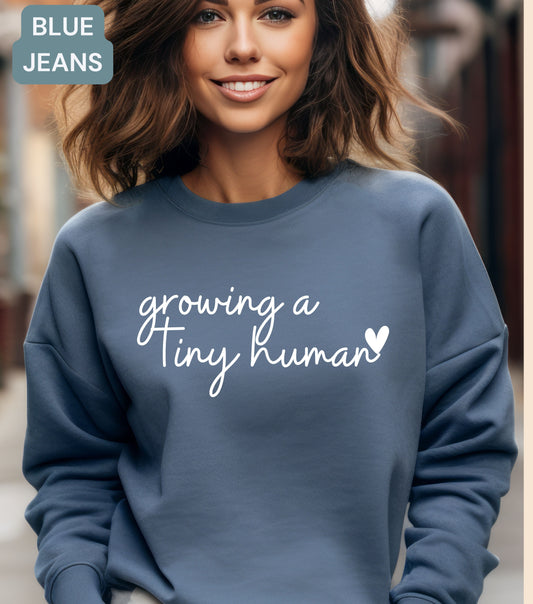 Growing a Tiny Woman Sweatshirt – Funny Feminist Sweatshirt, Empowerment Quote Shirt, Self-Growth Crewneck, Women’s Motivational Gift, Cozy Oversized Unisex Pullover