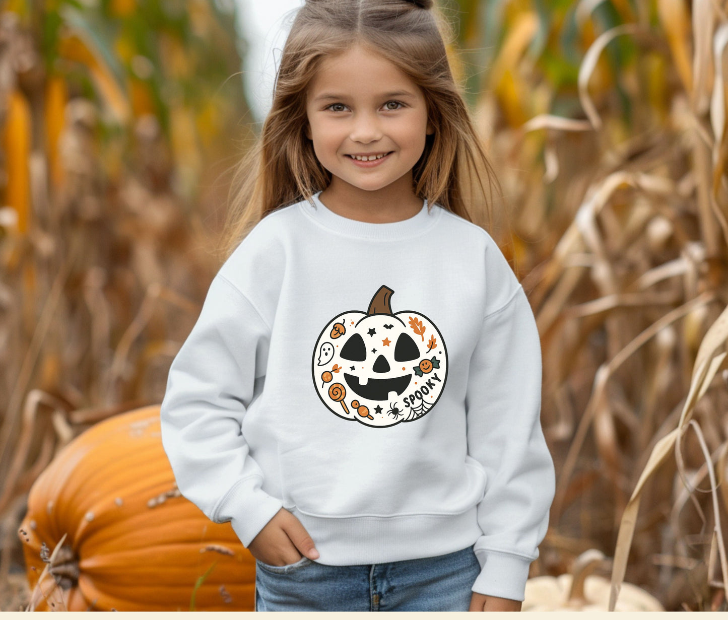 Matching Mom And Kid Spooky Sweatshirt, Funny Halloween Shirt, Matching Halloween Sweatshirt , Ghost Halloween, Halloween Teacher Sweatshirt, Halloween Gift, Boo
